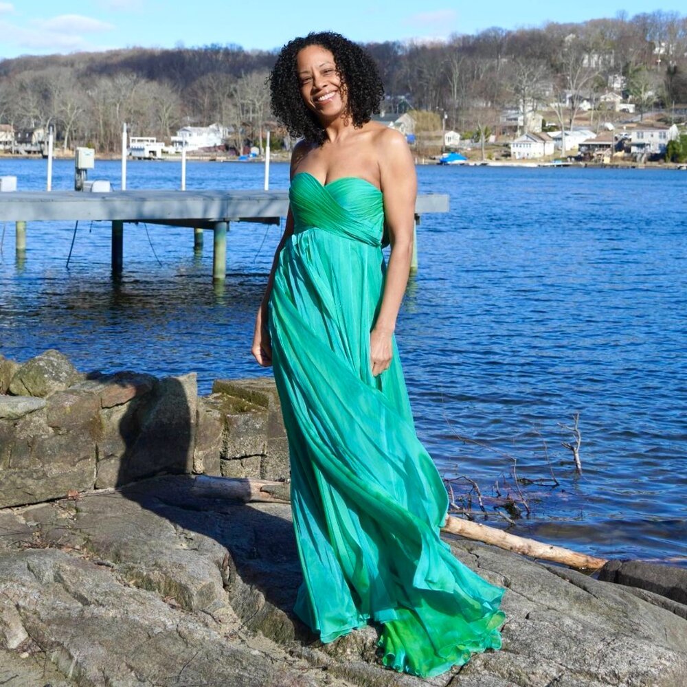 La Femme Green Mermaid Prom Dress